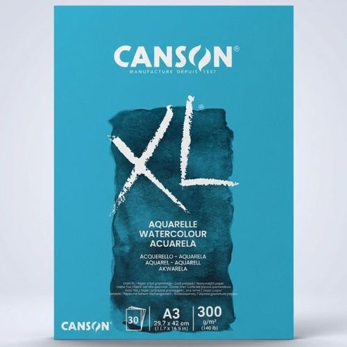 בלוק 30 דף A3 אקוורל 300 גר Canson XL Aquarelle