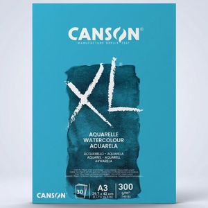 בלוק 30 דף A3 אקוורל 300 גר Canson XL Aquarelle