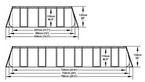 בריכת Bestway APX אולטרה 7.32×3.66×1.32 מטר, דגם BW561KG – ישירות מהיבואן