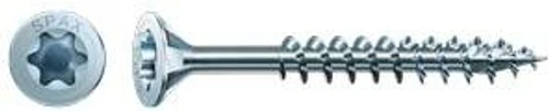 בורג אוניברסלי 5X45 מ״מ T‑STAR Plus – ניקל/סילבר, ראש שטוח, תבריג חלקי (500 יח') 191010500455