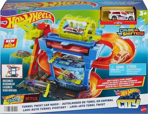 הוט ווילס מסלול מנהרת שטיפת רכב מסתובבת HTN809564 HOT WHEELS