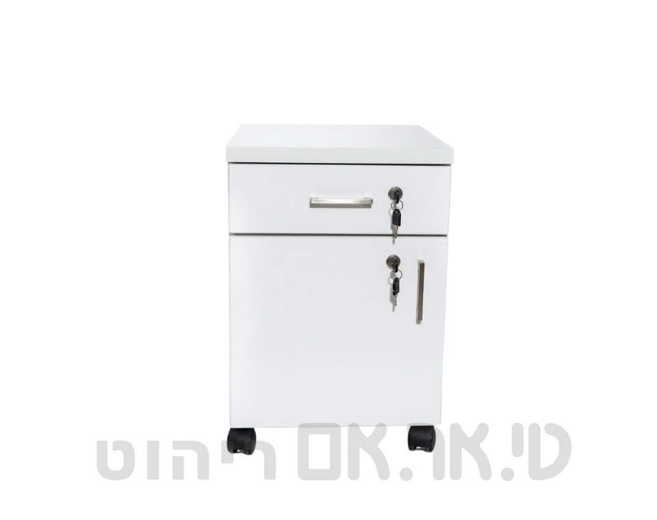 שידה משרדית ניידת משולבת מגירה ודלת