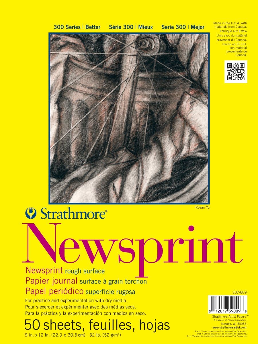 בלוק נייר עיתון NEWSPRINT גודל 22.9*30.5 ס"מ
