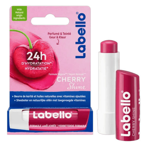 שפתון לחות בטעם דובדבן לבלו - Labello Cherry Shine Lip Balm 