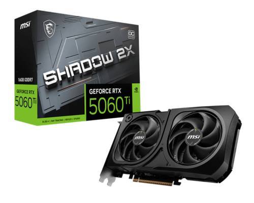 כרטיס מסך MSI GeForce RTX 5060 Ti 16G SHADOW 2X OC PLUS