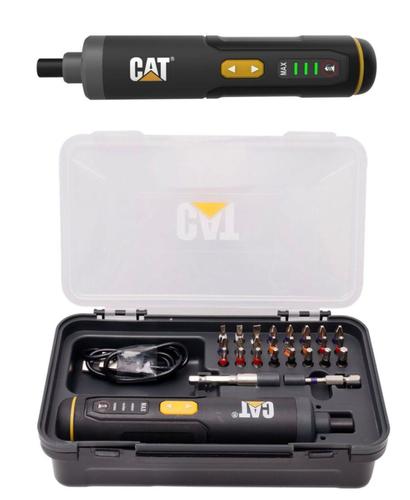 מברגה חשמלית נטענת 4V סט ביטים CAT DX1110