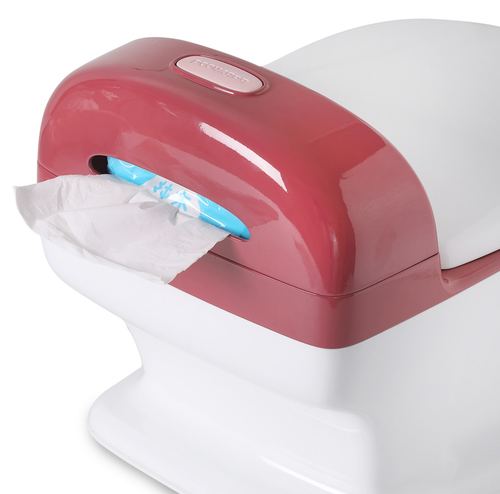 סיר גמילה בצורת אסלה עם קולות הורדת מים Train it! Mini Potty - אדום/לבן