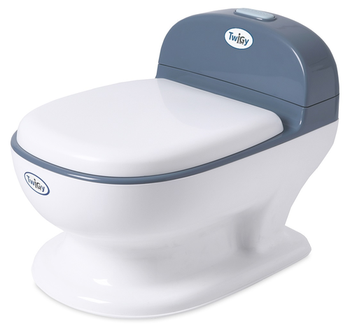 סיר גמילה בצורת אסלה עם קולות הורדת מים Train it! Mini Potty - אדום/לבן