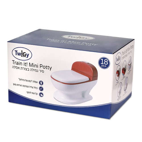 סיר גמילה בצורת אסלה עם קולות הורדת מים Train it! Mini Potty - אדום/לבן
