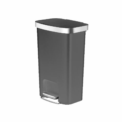 פח אשפה למטבח דוושה מלבני 50 ליטר פח רגלית מנגנון סגירה שקט EKO EKO6255 50L NEW HANA אקו