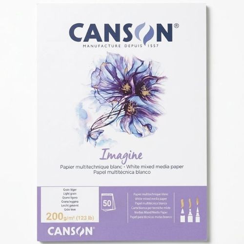 בלוק A3 אימג'ן 200 גר 50 דף Canson Imagine Mixed Media