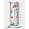סט 4 כוסות קפוצ'ינו Stackable Italia Cappuccino