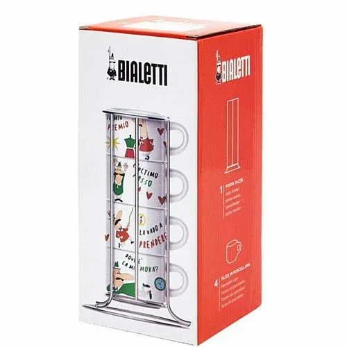 כוסות אספרסו Bialetti Italia סט נערם אריזה מקורית italia_square
