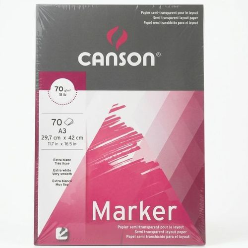 בלוק טושים 70 דף 70 גר Canson Marker A3