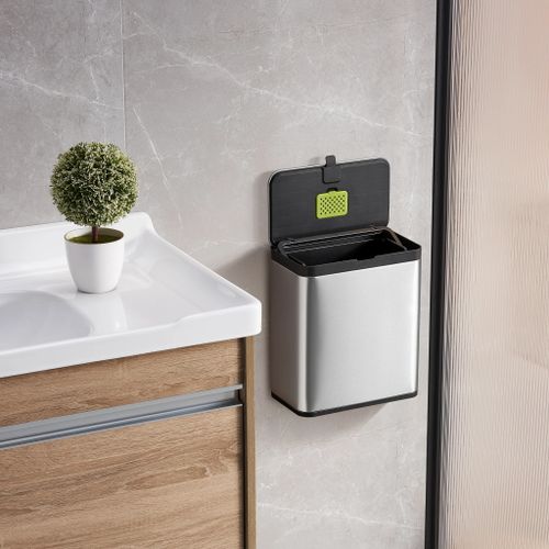 פח אשפה למטבח נירוסטה 7 ליטר Puro s תלייה על הדלת EKO EK9008 7L Puro s אקו