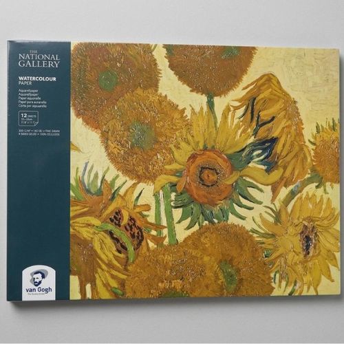 בלוק לצבעי מים 30/40 12 דף 300 גר Van Gogh National Gallery