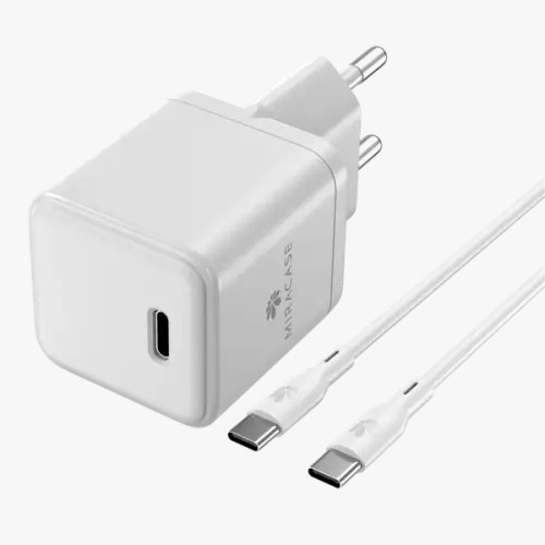 מטען קיר MIRACASE TYPE C TO TYPE C CABLE 30W לבן