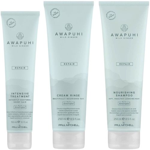 מארז שמפו + מסכה + מרכך מזין ריפר AWAPUHI REPAIR לשיער יבש, פגום וצבוע Paul Mitchell פול מיטשל 