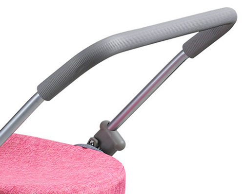 עגלת בובה 4 גלגלים עם סל שכיבה My Doll Carrycot - טורקיז