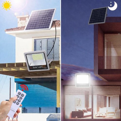 פרוז'קטור סולארי 40W לבן חם 4300K עם שלט אלחוטי