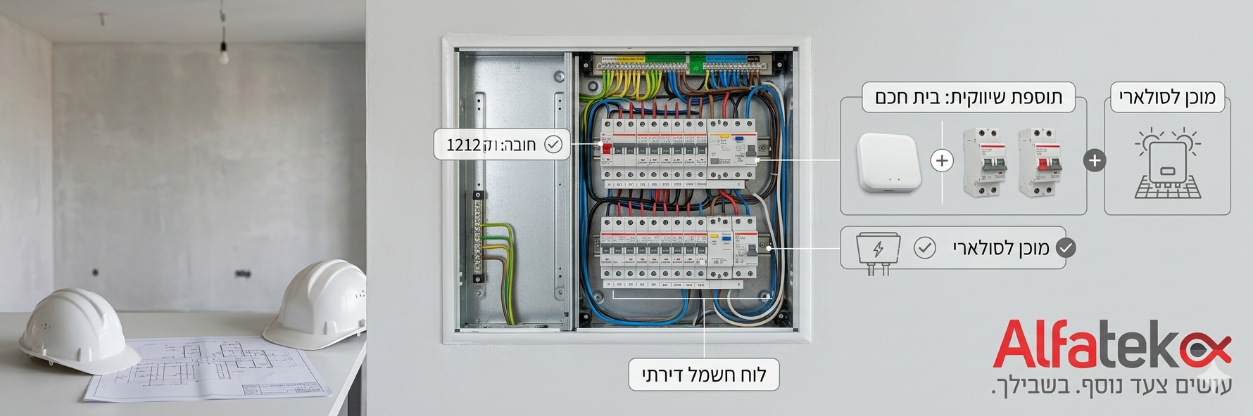 לוחות חשמל בדירות חדשות: מה חובה לפי תקן ישראלי ומה כדאי להוסיף לשיווק הפרויקט