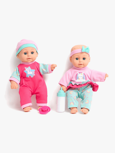 שתי בובות תאומות חייכניות