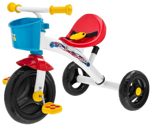 תלת אופן Toy U-Go Trike עם מוט דחיפה מתנתק - צבעוני