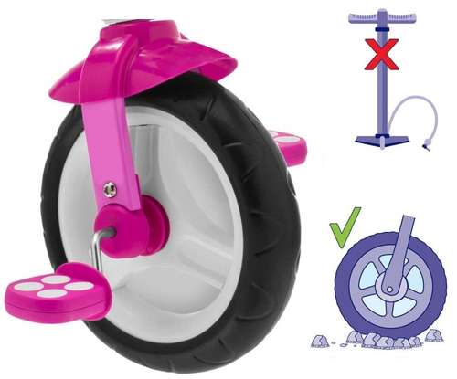 תלת אופן Toy U-Go Trike עם מוט דחיפה מתנתק - צבעוני