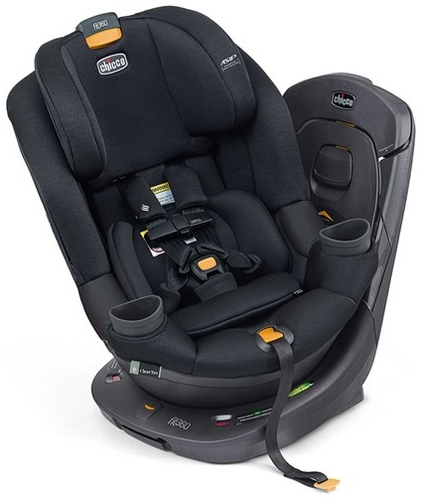 כסא בטיחות מסתובב פיט 360 Fit עם בדי קלירטקס ClearTex ללא כימיקלים ומנגנון התקנה LeverLock - שחור Obsidian