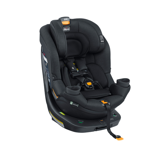 כסא בטיחות מסתובב פיט 360 Fit עם בדי קלירטקס ClearTex ללא כימיקלים ומנגנון התקנה LeverLock - שחור Obsidian