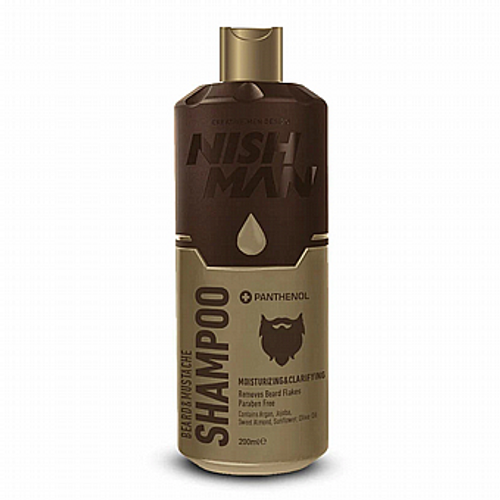דיל! 10 יחידות שמפו לזקן Nishman Beard & Mustache Shampoo 200ml
