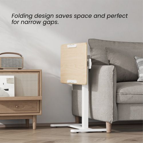 שולחן צד מתכוונן עם גלגלים נסתרים Lumi Brateck FMT02-06 לומי שולחן סטנד אישי למחשב נייד עד 10 קילו הטיה 90 מעלות 