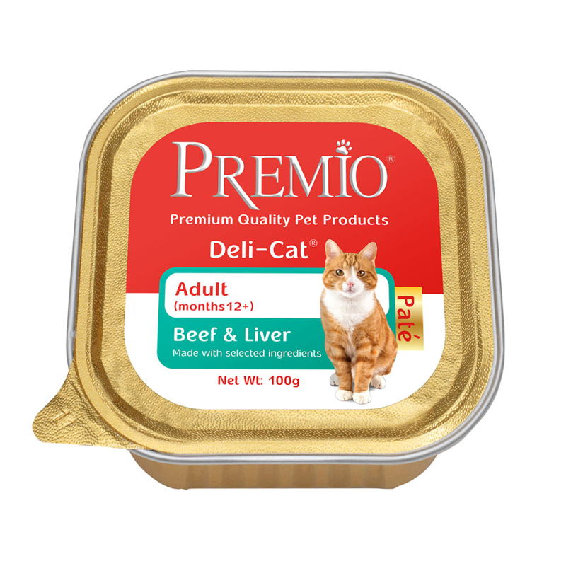 מעדן לחתול פרמיו פטה בקר וכבד