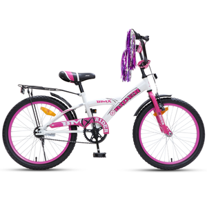 אופניים לילדים BMX מושב מתכונן, פעמון וסבל אחורי 95% מורכבות - 16 אינץ ורוד פוקסיה