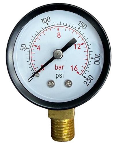 מנומטר 1/4” למדידת לחץ מים/אוויר 0–16 Bar – Kisner