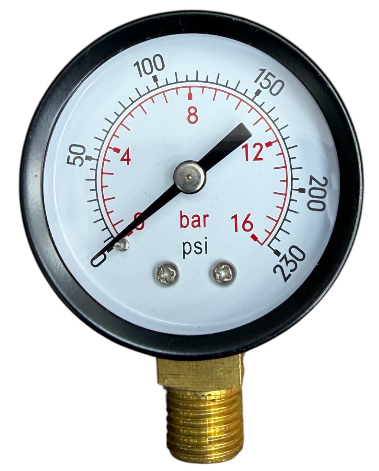 מנומטר 1/4” למדידת לחץ מים/אוויר 0–16 Bar – Kisner