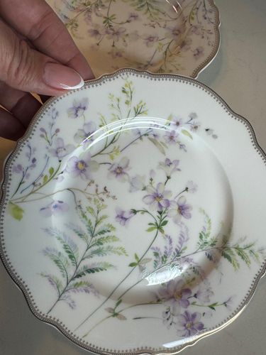 סט 6 צלחות עוגה Lily לילך New Bone China