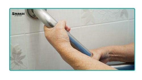 ידיות אחיזה למקלחת למניעת נפילות של קשישים