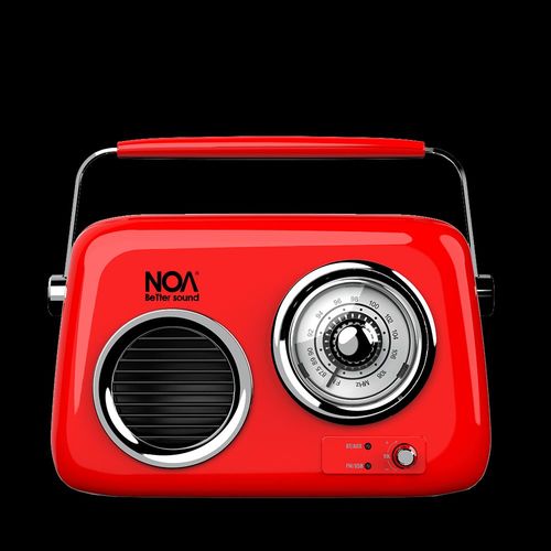 NOA Retro רדיו משולב רמקול Bluetooth - אדום