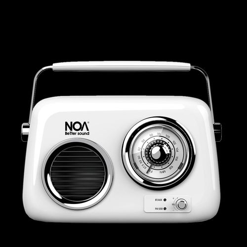 NOA Retro רדיו משולב רמקול Bluetooth - לבן