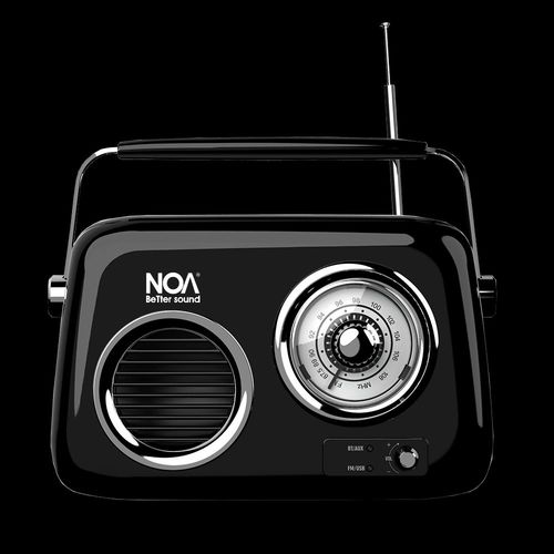 NOA Retro רדיו משולב רמקול Bluetooth - שחור