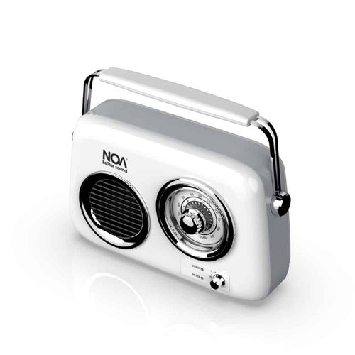 NOA Retro רדיו משולב רמקול Bluetooth - לבן