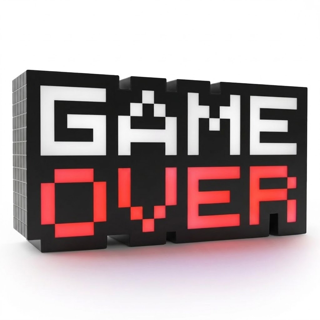 מנורת שולחן Game Over