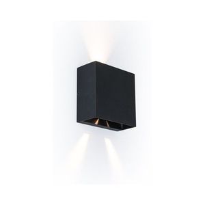  צמוד קיר אפור כהה GEMINI-BEAM UP&DOWN LUTEC 10W IP54 אור חם 