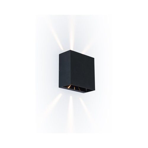  צמוד קיר אפור כהה GEMINI-BEAM UP&DOWN LUTEC 10W IP54 אור חם 
