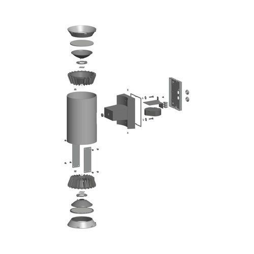  צמוד קיר לבן SYLVANIA UP&DOWN 38W IP65 אור חם 
