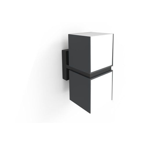  צמוד קיר אפור כהה CUBA-2 LUTEC 19W IP54 אור חם 