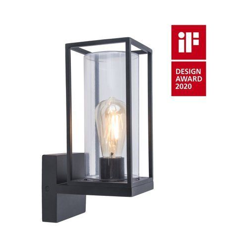  צמוד קיר שחור FLAIR LUTEC E27 MAX 40W IP44 