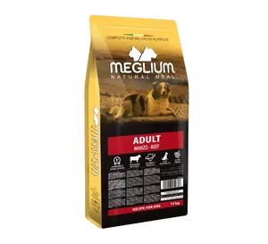 מגליום בקר – מזון יבש לכלבים בוגרים Meglium Natural Meal Adult Dog Beef