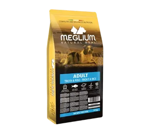 מגליום פורל לכלבים בוגרים Meglium Natural Meal Adult Dog Trout